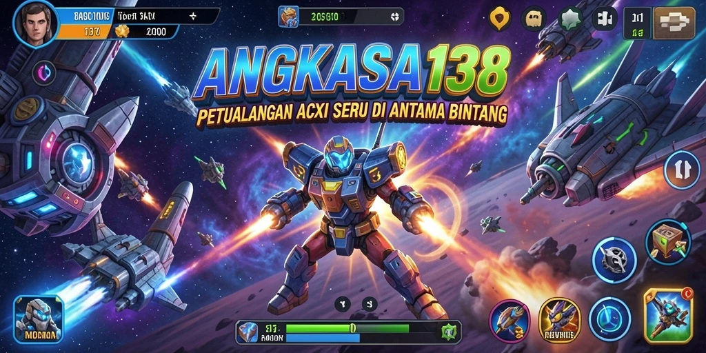 Tampilan gameplay seru di ANGKASA138 dengan aksi luar angkasa mendebarkan.