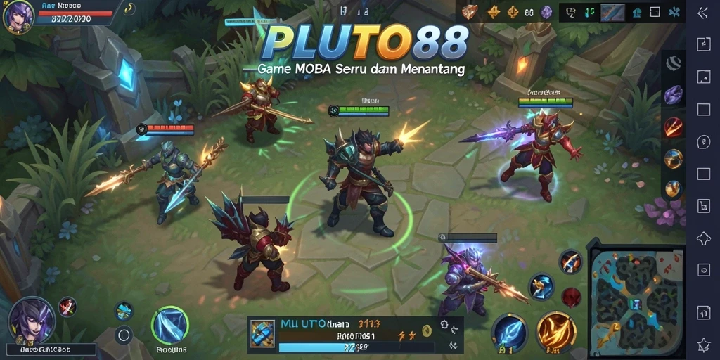 Tampilan gameplay seru dari PLUTO88 dengan pertarungan intens.