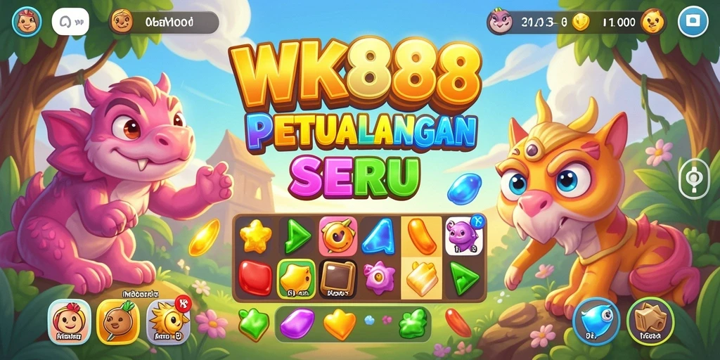 Tampilan gameplay seru dan penuh warna dari WK888.