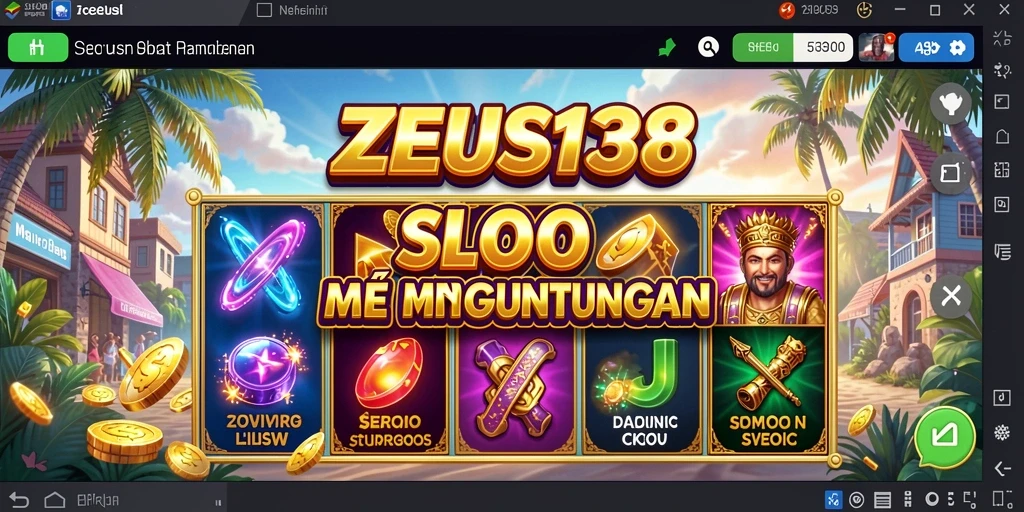 Tampilan menarik dari gameplay Slot ZEUS138 yang penuh warna.